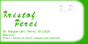 kristof perei business card